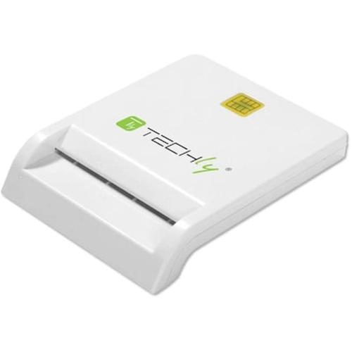 Id Card Reader Techly Smart Card Usb-ctm Chip Card Reader, Usb 2.0, White