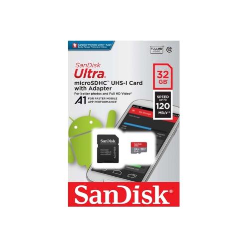 Κάρτα Μνήμης MicroSDHC Class 10 Sandisk Ultra A1 32GB 120MB/s SDSQUA4-032G-GN6MA