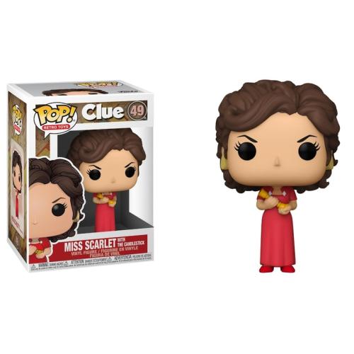 FUNKO Pop! Retro Toys: Clue -Miss Scarlet With the Candlestick #49 Vinyl