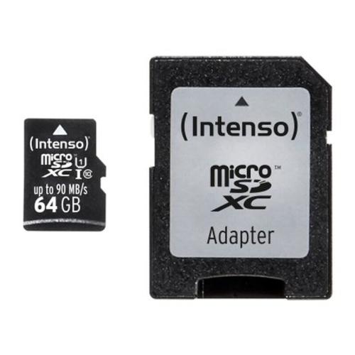 Κάρτα μνήμης microSDHC 64GB Class 10 SD Adapter - Intenso 3433490