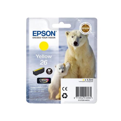 Μελάνι Epson 26 Κίτρινο - C13T26144010
