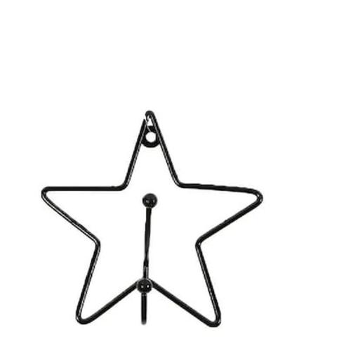 Minene Μεταλλικη Κρεμαστρα Τοιχου Black-star -1831601120
