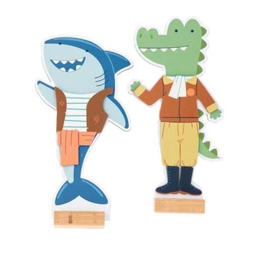 Stephen Joseph Μαγνητικό Παιχνίδι Dress Up Doll Καρχαρίας And Αλιγάτορας