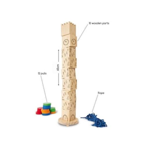 Ξύλινο Παιχνίδι Στόχων Πύργος Ισορροπίας Επιτραπέζιο (Bs Toys)
