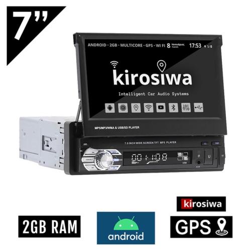 Kirosiwa Αναδιπλούμενη Οθόνη 7 Android GPS Wi-Fi Bluetooth 1-DIN CR-3855