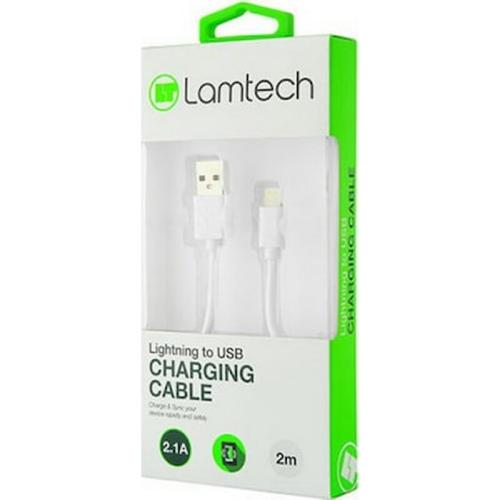 Lamtech Charging Cable Iphone 5/6/7 2m White Lam441013