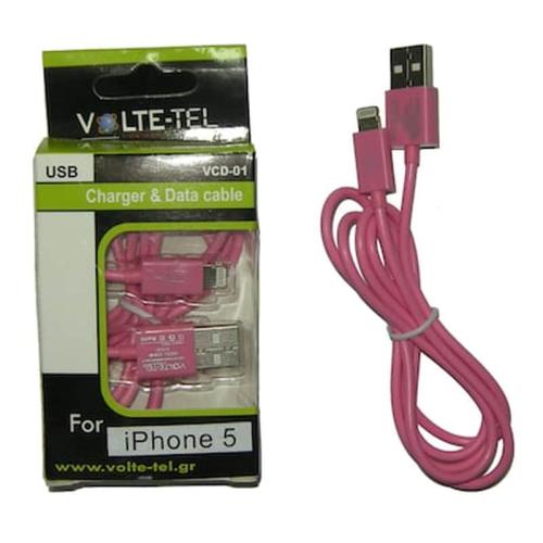 Volte-tel Lightning Usb Φορτισησ-data 1m Vcd01 Pink