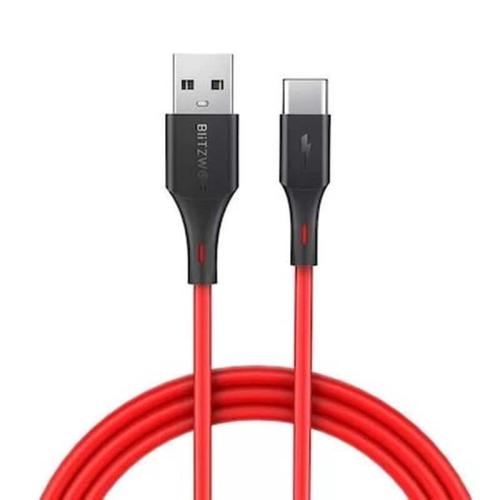 Cable Blitzwolf Bw-tc15 Usb 2.0 Usb-c Male To Usb-a Male Red 1.8m