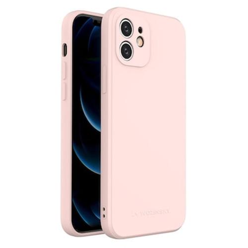 Wozinsky Color Case Silicone Flexible Durable Case Iphone 12 Ροζ