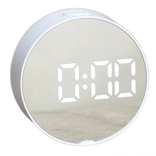 Mirror Led Digital Alarm Clock Λευκό