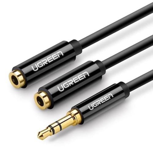 Ugreen 3,5 Mm Mini Jack Aux Splitter Adapter Cable 25cm Black (20816)