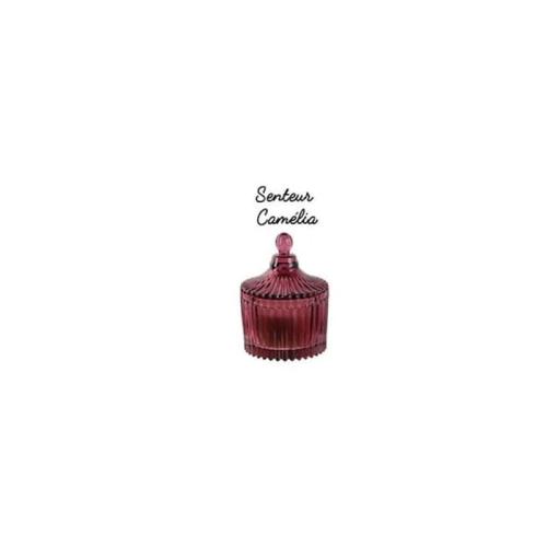 Αρωματικό Κερί Χώρου Σε Γυάλινο Δοχείο Με Καπάκι, 6.5x9cm Καμέλια