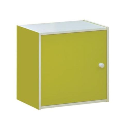 Κουτι Βιβλιοθηκης Lime - Λευκο Με Πορτα