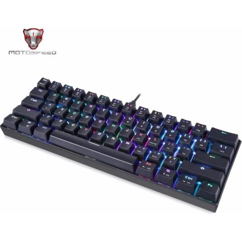 Motospeed Ck61 Black Wired Mechanical Keyboard Rgb Red Switch Gr Layout