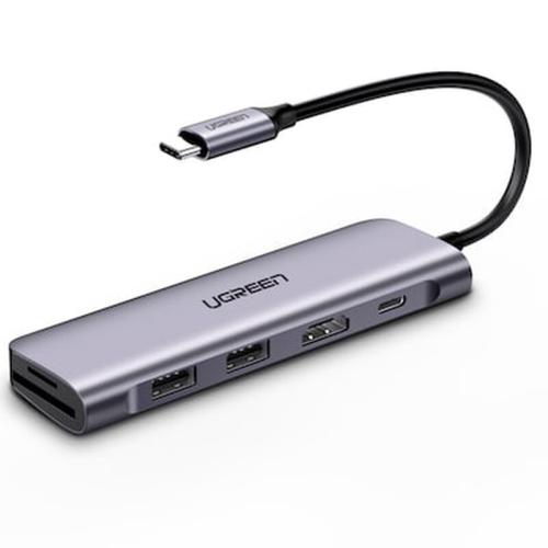 Ugreen (70411) 6in1 Usb C Pd Adapter With 4k Hdmi Space Grey