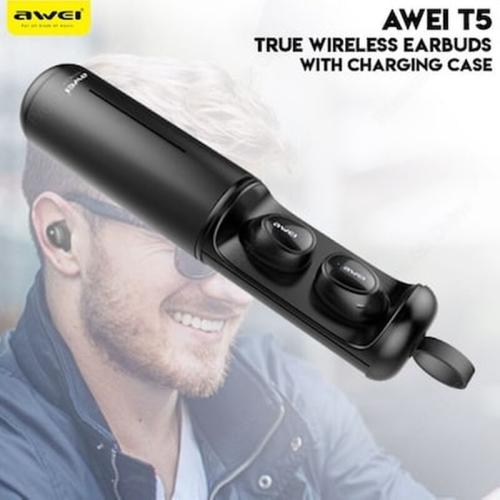 Ασύρματα Ακουστικά Με Θήκη Φόρτισης Awei Τ5