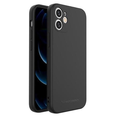 Wozinsky Color Case Silicone Flexible Durable Case Iphone 12 Mini Μαύρο