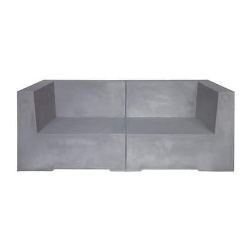 Concrete Καναπές 2 Θ Cement Grey 160x83x65cm