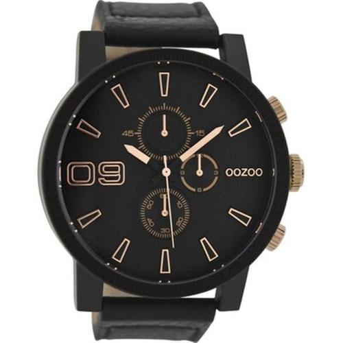 Ρολόι Oozoo Timepieces Black Leather Strap