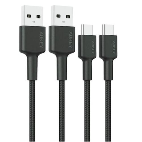 Aukey Cb-cmd29 Usb-a 2.0 To Usb-c Braided Cable 2m X2