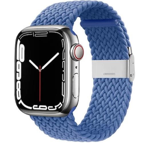 Crong Wave Band - Premium Υφασμάτινο Πλεκτό Λουράκι Apple Watch Se/7/6/5/4/3 (41/40/38mm) - Blue