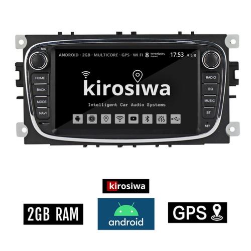 Kirosiwa Ηχοσύστημα με Οθόνη Αφής Android 7 GPS Wi-Fi Bluetooth AC-45226 για FORD Transit 2007-2013 - Μαύρο