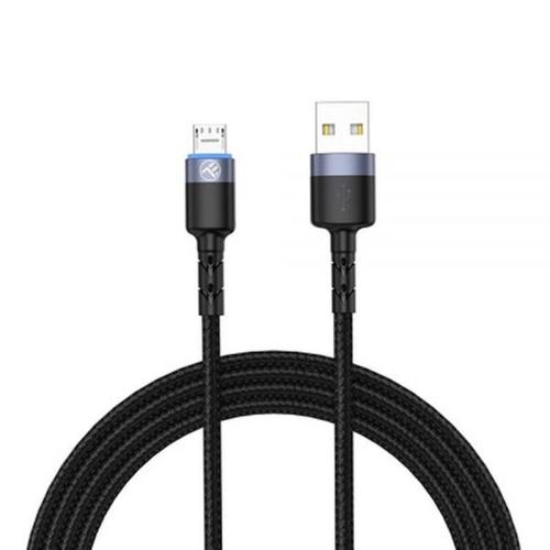 Tellur Data Cable Usb To Micro Usb With Led Light 1.2m Μαύρο