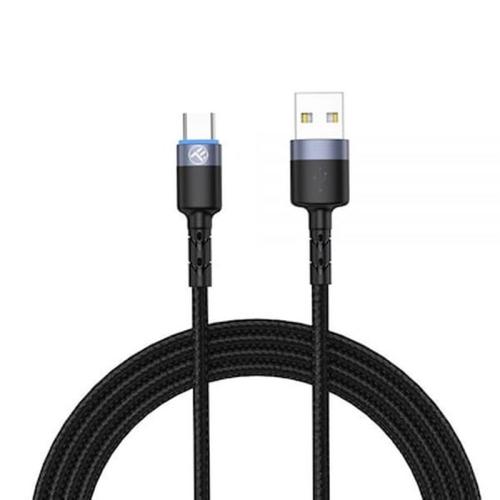 Tellur Data Cable Usb To Type-c With Led Light 2m Μαύρο