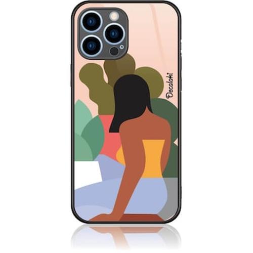 Θήκη Apple iPhone 13 Pro Max - Decalaki Signature Tempered Glass Case - Afrodisiac Chocolate Girl