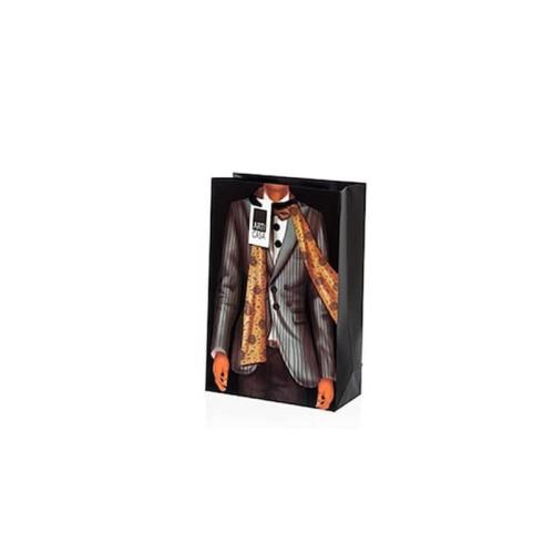 Χάρτινη Τσάντα Δώρου Με Απεικόνιση Σιλουέτα Άνδρα, 22.5x10x33.5cm Σιλουέτα 1