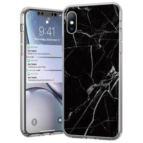 Wozinsky Marble Case Back Cover (iphone Se 2 / 8 / 7) Black