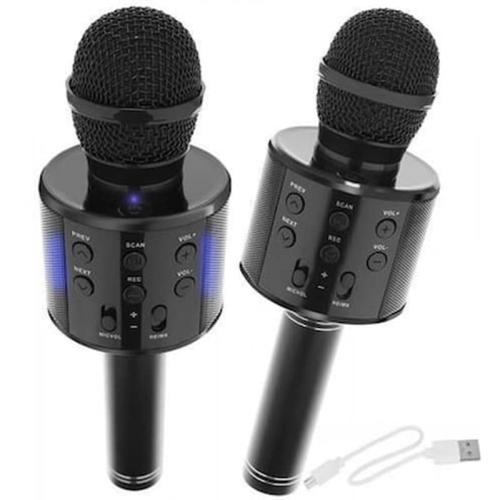 Ασύρματο Μικρόφωνο Ηχείο Bluetooth Karaoke Μαύρο