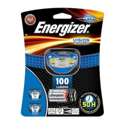 Φακός Κεφαλής Energizer Vision 2 Led 100 Lumens Με Μπαταρίες Aaa 3 Τεμ. Μπλέ