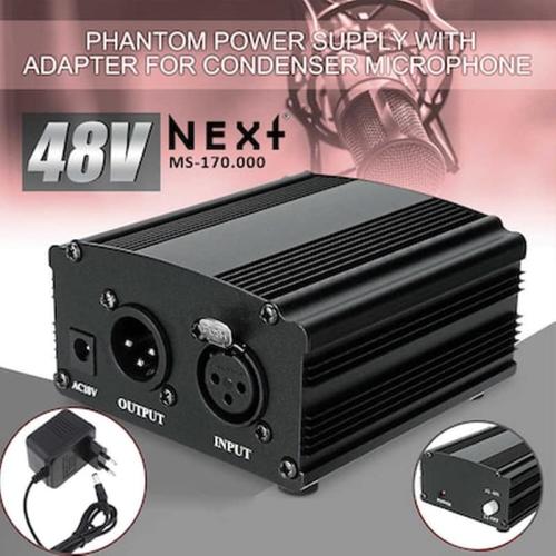 Επαγγελματικό Τροφοδοτικό Phantom Power 48v, Για Πυκνωτικό Μικρόφωνο