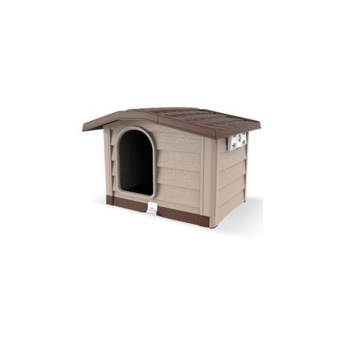 Σπίτι Bungalow Με Ρυθμιζόμενη Οροφή Και Πάτωμα Για Σκύλο Medium- Μπεζ/Καφέ