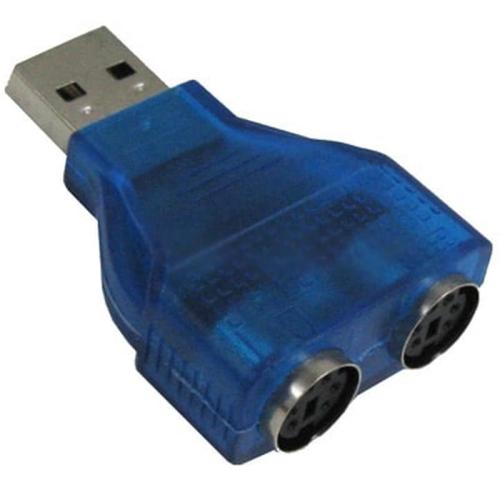 Usb To 2 X Ps/2 Blue