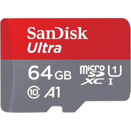 Κάρτα Μνήμης MicroSDXC Sandisk Ultra A1 64GB + SD Adapter 140MB/s SDSQUAB-064G-GN6MA
