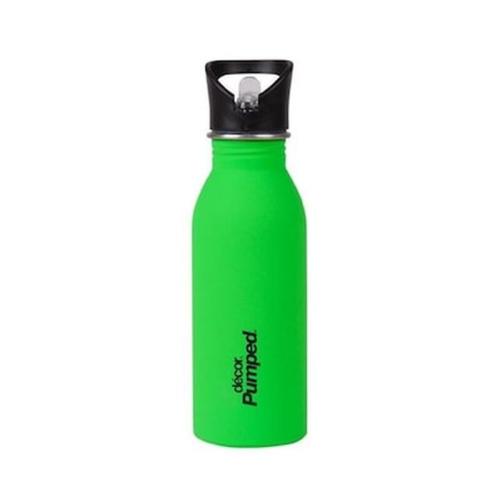 Ecolife Μεταλλικό Ανοξείδωτο Μπουκάλι Με Εσωτερικό Καλαμάκι Décor 500ml Green Πράσινο 33-de-004