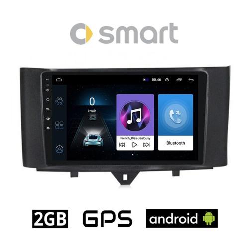 Ηχοσύστημα ΟΕΜ με Οθόνη Αφής 9 Android, GPS, Wi-Fi, Bluetooth - 2GB/16GB για SMART 451 FORTWO (2010-2015) - Μαύρο