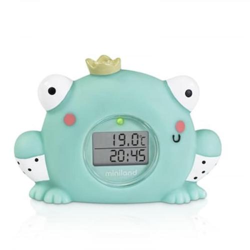 Miniland Ψηφιακό Θερμόμετρο Μπάνιου, Χώρου, Ρολόι Και Χρονόμετρο Magical Frog Ml89337