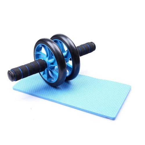 Ρόδα Εκγύμνασης Κοιλιακών Με Χαλάκι, Σε Μπλε Χρώμα, Ab Wheel