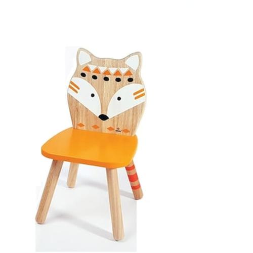 Svoora Παιδική Ξύλινη Καρέκλα Indianimals αλεπού (μασίφ Rubberwood) (ξύλο Καουτσουκόδενδρου)-22004