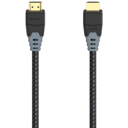 Καλώδιο HAMA High Speed Braided Cable HDMI male - HDMI male 1.5m Μαύρο