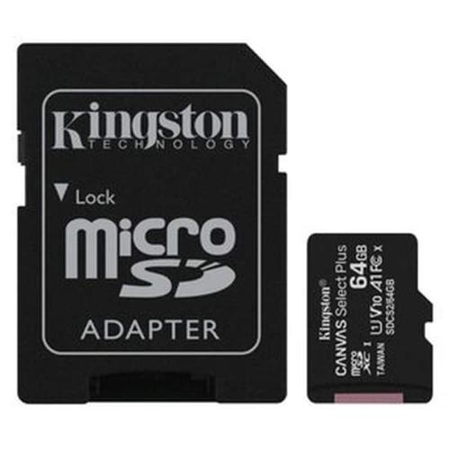 Kingston Micro Secure Digital 64gb Microsdxc Canvas Select Plus 80r Cl10 Uhs-i Card
