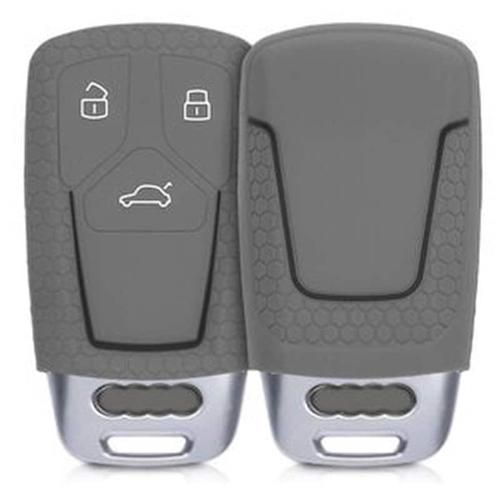 Kw Silicone Θήκη Κλειδιού Audi - 3 Κουμπιά - Grey (46966.03)
