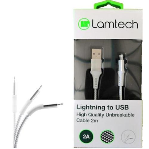 Lamtech Lighning To Usb High Quality Unbreakable Cable Silver