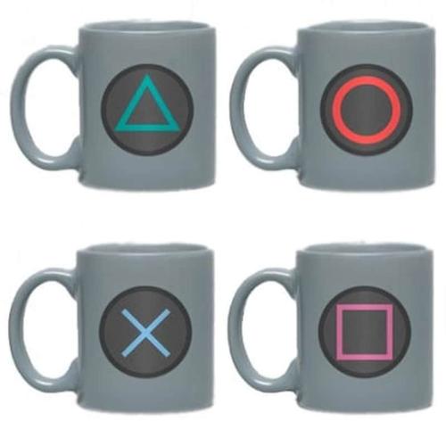 Σετ Κούπες Playstation Buttons Espresso Mugs Set Κεραμικές 125ml 4τεμ.