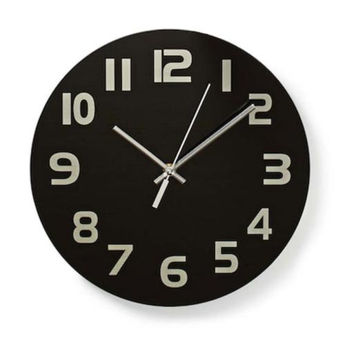 Nedis Clwa006gl30bk Circular Wall Clock, 30 Cm Diameter, Easy To Read Numbers, B 233-0025