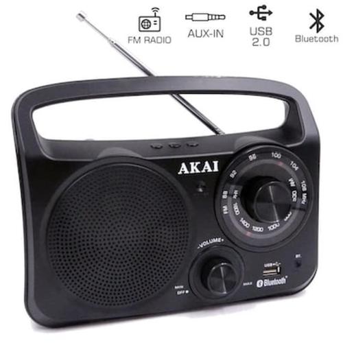 Akai Apr-85bt Φορητό Αναλογικό Ραδιόφωνο Με Bluetooth, Usb Και Aux-in