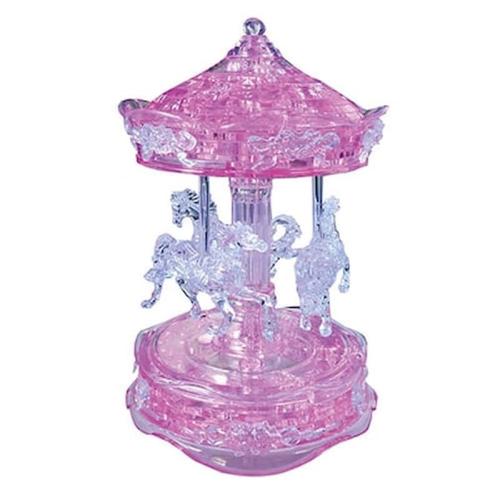 Crystal Puzzle Carousel Pink 3d